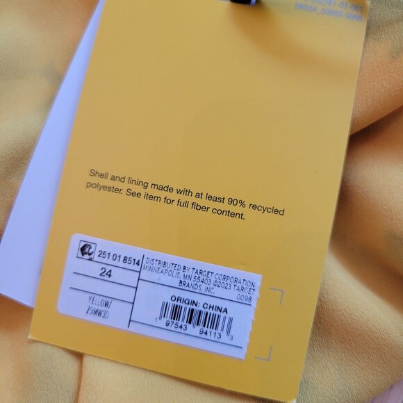 Diane Von‎ Furstenberg 24 Target Collab 90s Poppy Floral Mini Dress Yellow Green - Picture 7 of 8